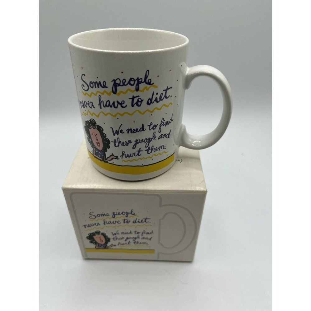 Shoebox Hallmark Coffee Mug ''Some People Never Have To Diet... Flawed Box